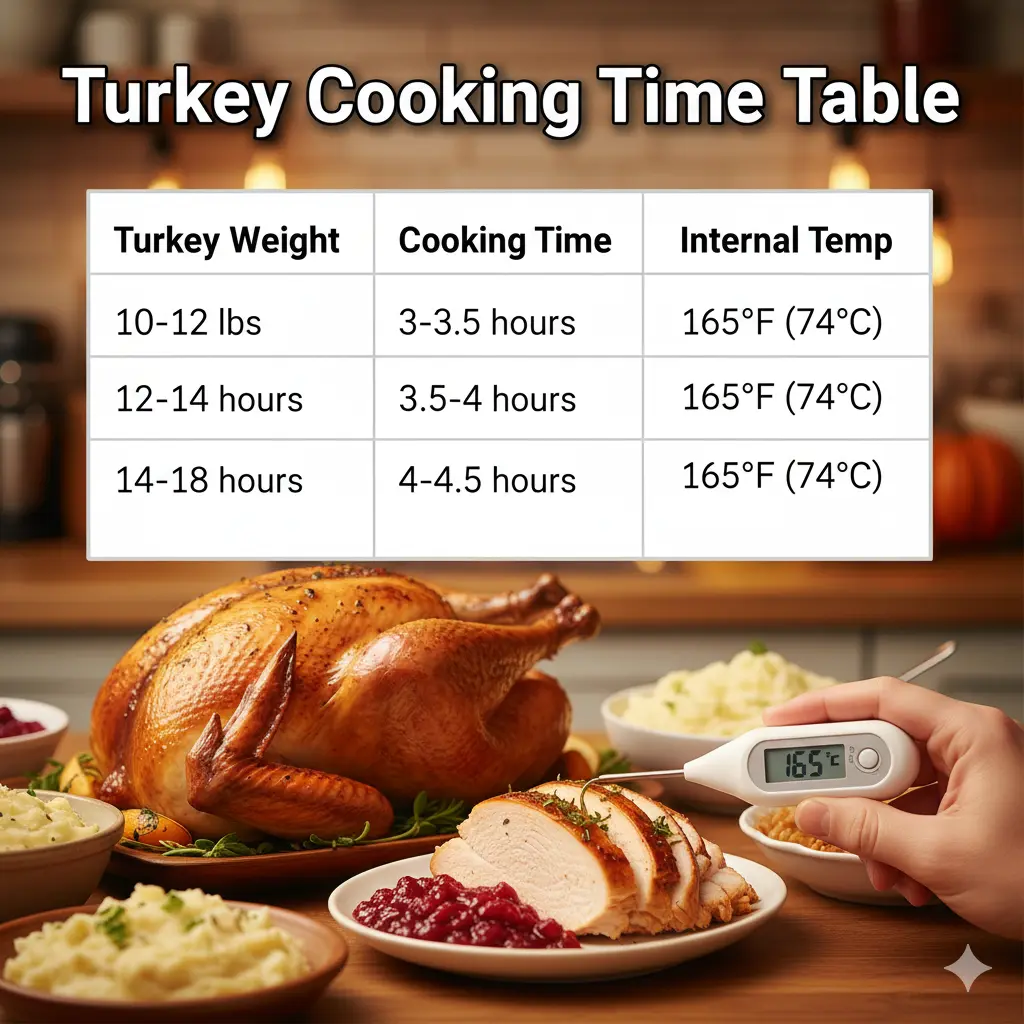 Turkey Cooking Time Table